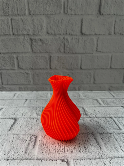 Kalpli Turuncu Dekoratif Vazo 11 cm Modern Şık Masaüstü Aksesuar