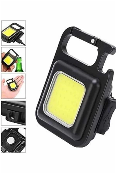 Kamp Çadır Lambası Şarjlı El Feneri Işıldak Anahtarlık Mini Mıknatıslı