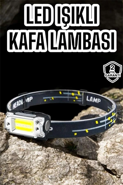 Kamp Feneri Balıkçı Feneri Başlıklı Suya Dayanıklı Kafa Lambası
