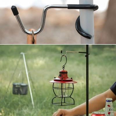 Kamp İçin Çok Fonksiyonlu S-Şekilli Direk Askısı Kaymaz Paslanmaz Çelik Eşya Asma Kancası (3936)