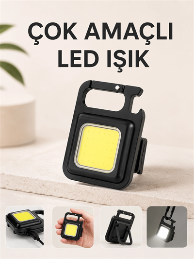 Kamp Işığı Çok Fonksiyonlu Taşınabilir Anahtarlık Kapak Açma Manyetik Özelliği