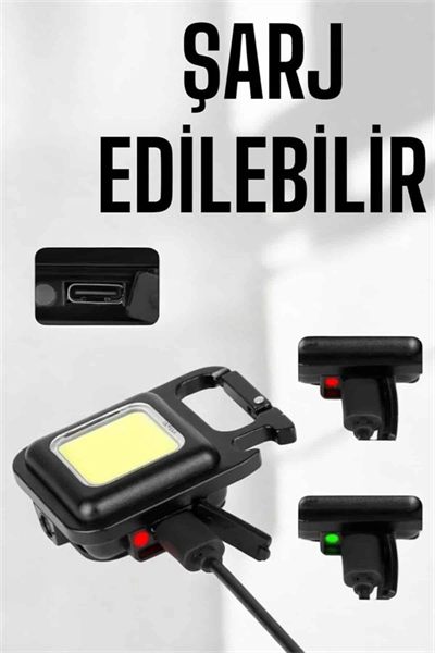Kamp Işığı Çok Fonksiyonlu Taşınabilir Anahtarlık Kapak Açma Manyetik Özelliği