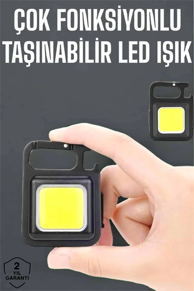 Kamp Işığı Çok Fonksiyonlu Taşınabilir Anahtarlık Kapak Açma Manyetik Özelliği