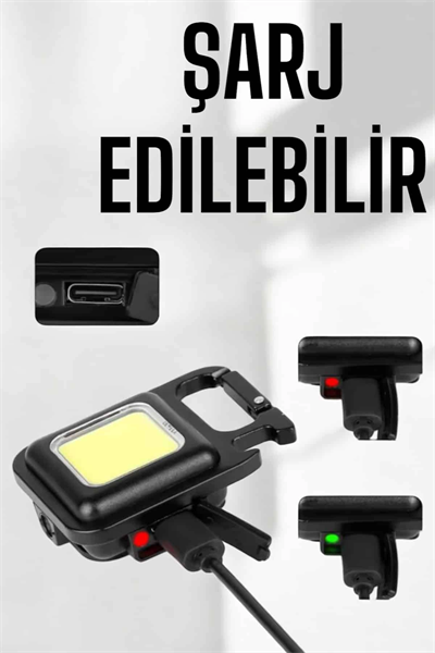 Kamp Işığı Çok Fonksiyonlu Taşınabilir Anahtarlık Kapak Açma Manyetik Özelliği
