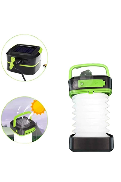 Kamp Lambası Katlanabilir Lamba Solar Şarjlı Led Lamba El Fenerli