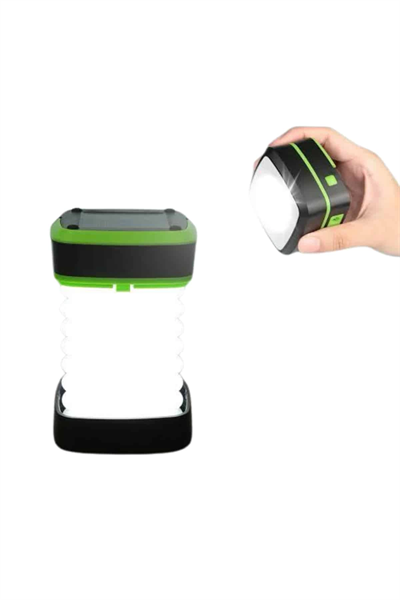 Kamp Lambası Katlanabilir Lamba Solar Şarjlı Led Lamba El Fenerli