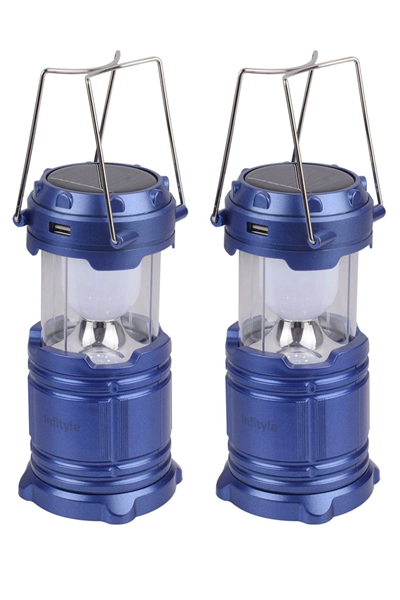 Kamp Lambası Solar Şarjlı Kızaklı Kamp Feneri Led Lamba Işıldak