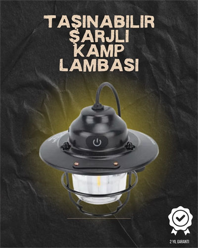 Kamp ve Bahçe İçin Retro LED Fener – Sıcak Işık, Uzun Ömürlü Batarya