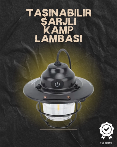 Kamp ve Bahçe İçin Retro LED Fener – Sıcak Işık, Uzun Ömürlü Batarya