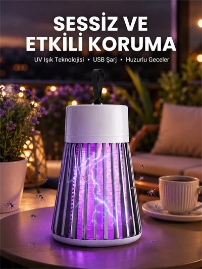 Kamp ve Bahçe İçin Şarjlı Böcek Kovucu Lamba