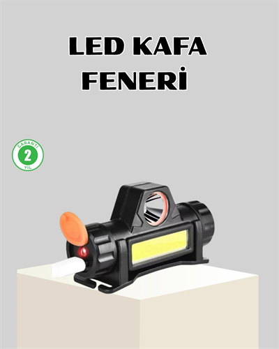 Kamp ve Doğa İçin Şarjlı LED Baş Feneri – Mıknatıslı, Su Geçirmez