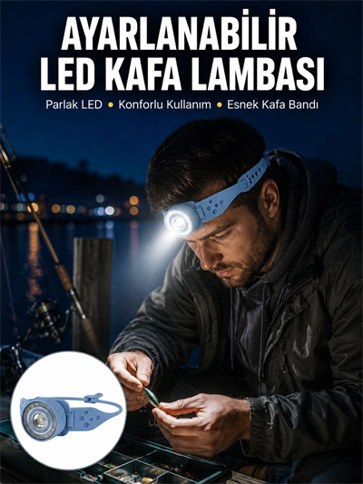 Kampçı Kafa Lambası Su Geçirmez Çok Modlu LED Yeni Nesil