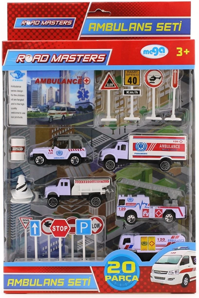 Kamyonlu Metal Ambulans Seti  Jp9105