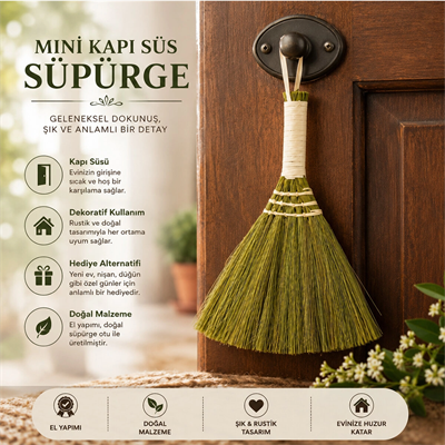 Kapı Süs - Süpürge Hasır Saplı Bx40