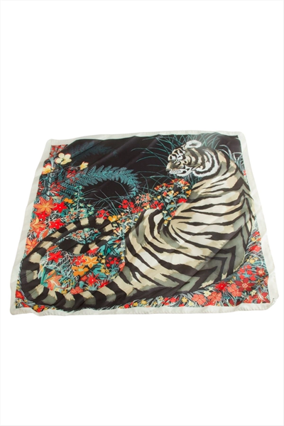 Kaplan Desenli Zr Saten Fular 50*50 cm