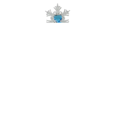 Kar Taneli Mavi Kalp Taşlı Saten Kurdeleli Karlar Ülkesi Elsa Asası Sopası 34 Cm Bx40