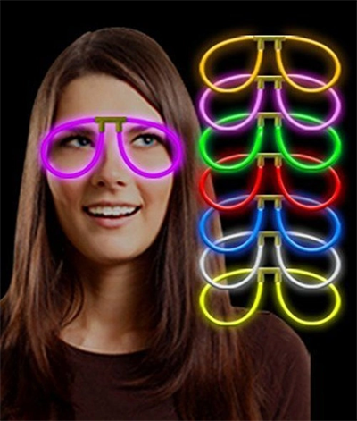 Karanlıkta Parlayan Fosforlu Glow Gözlük Fosforlu Renkli Gözlük 6 Adet Bx40