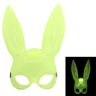 Karanlıkta Parlayan Fosforlu Tavşan Maskesi – Glow Bunny Masquerade Maske (32x22 Cm)