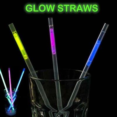 Karanlıkta Parlayan Glow Fosforlu Pipet 3 Renk 3 Adet (3936)