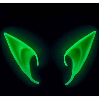 Karanlıkta Yanan Fosforlu Lateks Elf Kulağı - 1 Çift