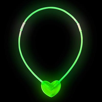Karanlıkta Yanan Glow Kalp Şekilli Kolye 6 Renk 6 Adet (3936)