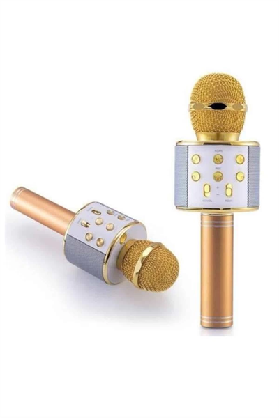 Karaoke Mikrofon Dahili Hoparlörlü Sd-usb-aux Girişli Bluetooth Hoparlör