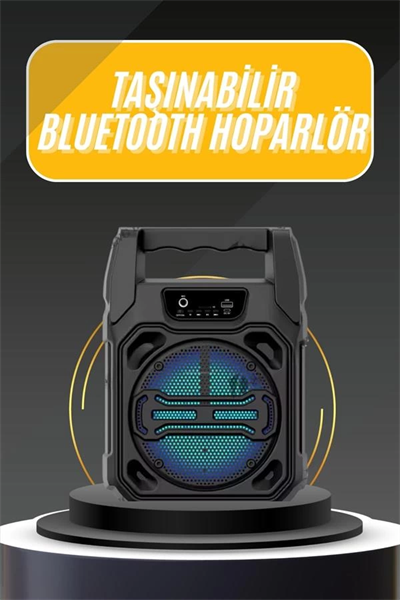 Karaoke Mikrofonlu Fm Radyolu Bluetooth Hoparlör Yüksek Ses Kaliteli