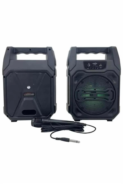 Karaoke Mikrofonlu Fm Radyolu Bluetooth Hoparlör Yüksek Ses Kaliteli