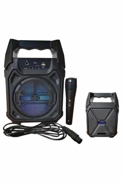 Karaoke Mikrofonlu Fm Radyolu Bluetooth Hoparlör Yüksek Ses Kaliteli