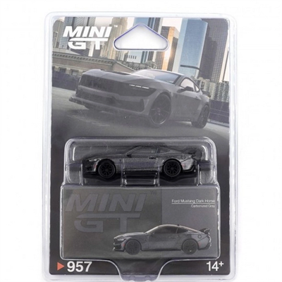 Karbon Gri 1/64 Ford Mustang Dark Horse Diecast Model - Blister Koleksiyonluk BX-313361