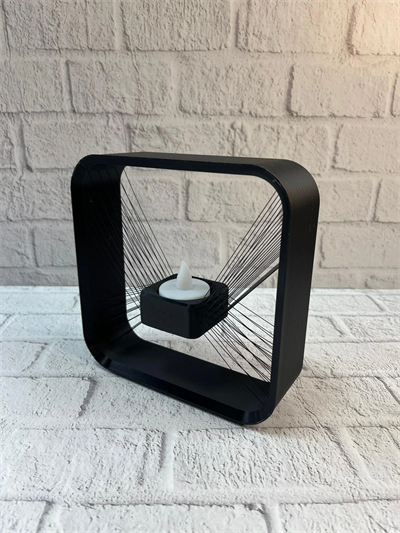Kare Askılı Mumluk Duvara Asılan Şık Dekoratif Mumluk 16×16 cm