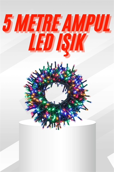 Karışık Renk Pilli Led Işık Çok Fonksiyonlu Enerji Tasarruflu 5 Metre