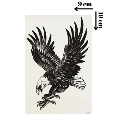 Kartal Geçici Dövme Şablonu - Ff037