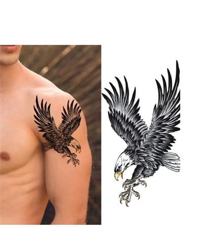 Kartal Geçici Dövme Şablonu - Ff037