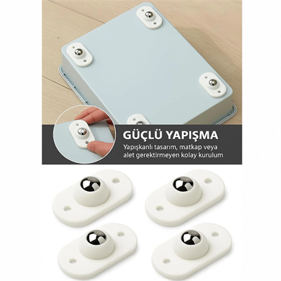 Kartelalı 4pcs Tek Bilya Tekerlekli Mobilya Eşya Taşıma Aparatı 360° 8kg Taşıma Kapasite Bx40