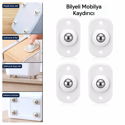 Kartelalı 4pcs Tek Bilya Tekerlekli Mobilya Eşya Taşıma Aparatı 360° 8kg Taşıma Kapasite Bx40