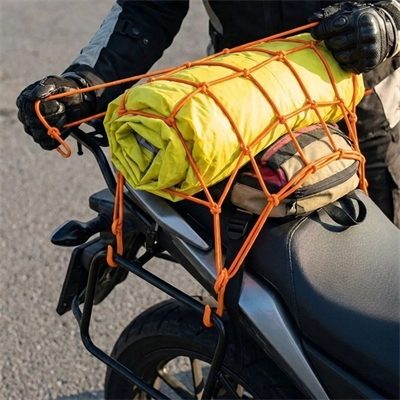 Kask  Esnek Motosiklet Kask Ve Bagaj Filesi – Kask Sabitleyici Plastik Kancalı Taşıma Ağı 35x35 Cm Bx40