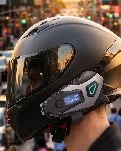 Kask İçi Kablosuz Kulaklık Kamera Fonksiyonlu IPX8 Su Geçirmez ve LED Ekranlı