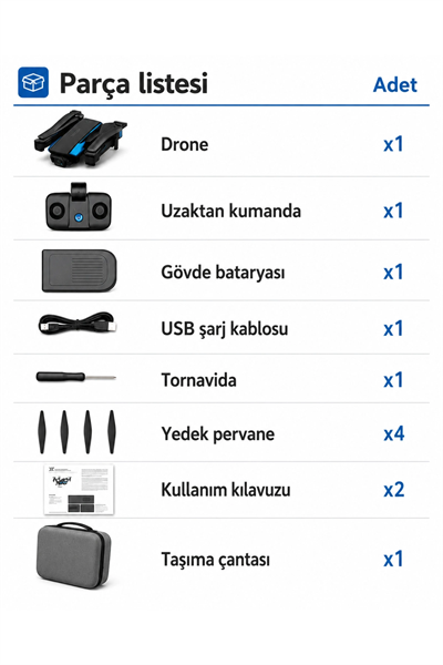 Katlana Bilir Çocuk Drone, 1080P Full HD Kameralı, 360 Derece Dönebilir, 10-20 Dakika Uçuş Süresi