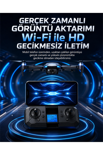 Katlana Bilir Çocuk Drone, 1080P Full HD Kameralı, 360 Derece Dönebilir, 10-20 Dakika Uçuş Süresi