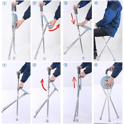 Katlanabilir Baston Sandalye - Oturaklı - 88 cm
