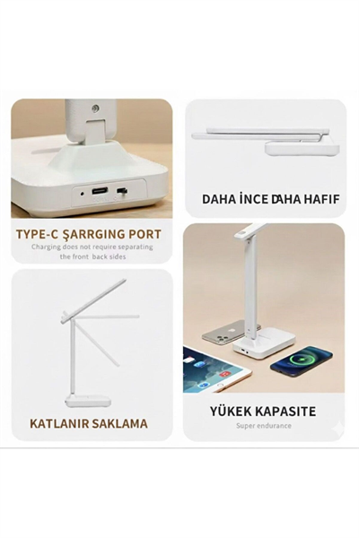 Katlanabilir Dokunmatik Kontrollü Göz Dostu Akıllı LED Masa Lambası – Enerji Tasarruflu