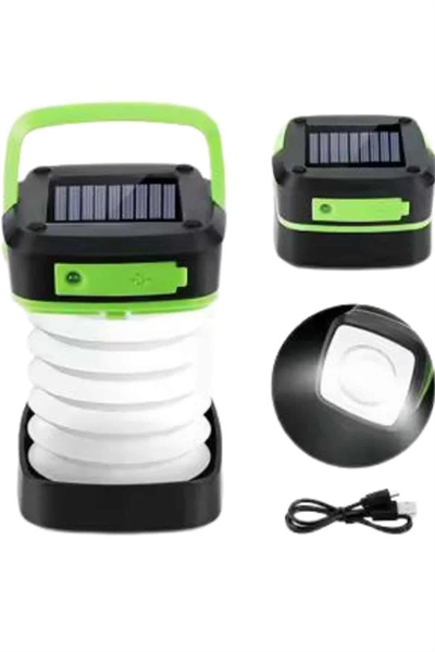 Katlanabilir Kamp Lambası Akordiyon Lamba Şarjlı 3 Kademeli Solar
