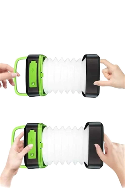 Katlanabilir Kamp Lambası Akordiyon Lamba Şarjlı 3 Kademeli Solar