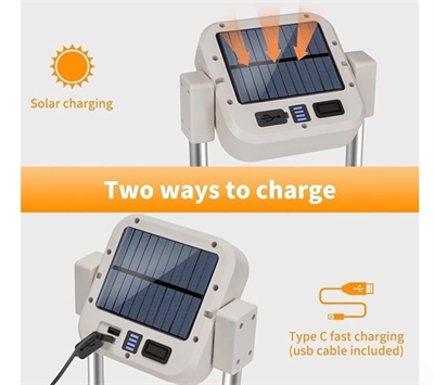 Katlanabilir Kamp Lambası Çok İşlevli Ultra Güçlü 4 Modlu Aydınlatma