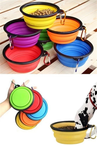 Katlanabilir Kedi Köpek Mama ve Su Kabı Köpek Oyuncağı