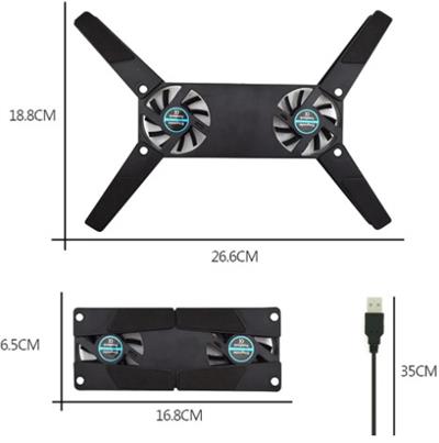 Katlanabilir Laptop Soğutucu 2 fanlı (3936)