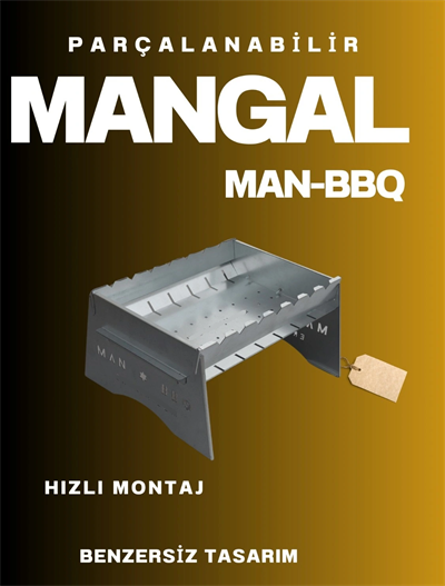 Katlanabilir Mangal - Portatif Katlanabilir Kamp Ve Piknik Mangalı 1 Mm Kalınlık