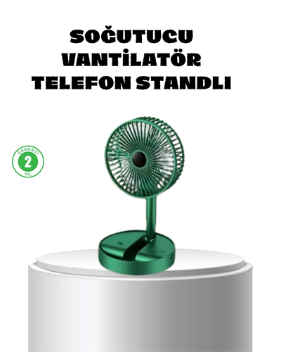 Katlanabilir Mini Fan – 3 Kademeli Soğutma, Şarjlı