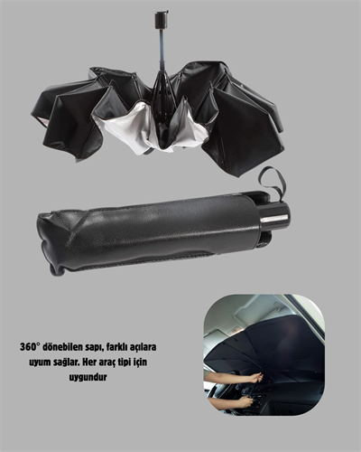 Katlanabilir Ön Cam Güneşliği Şemsiye – Her Araca Uygun Isı ve Işık Koruması